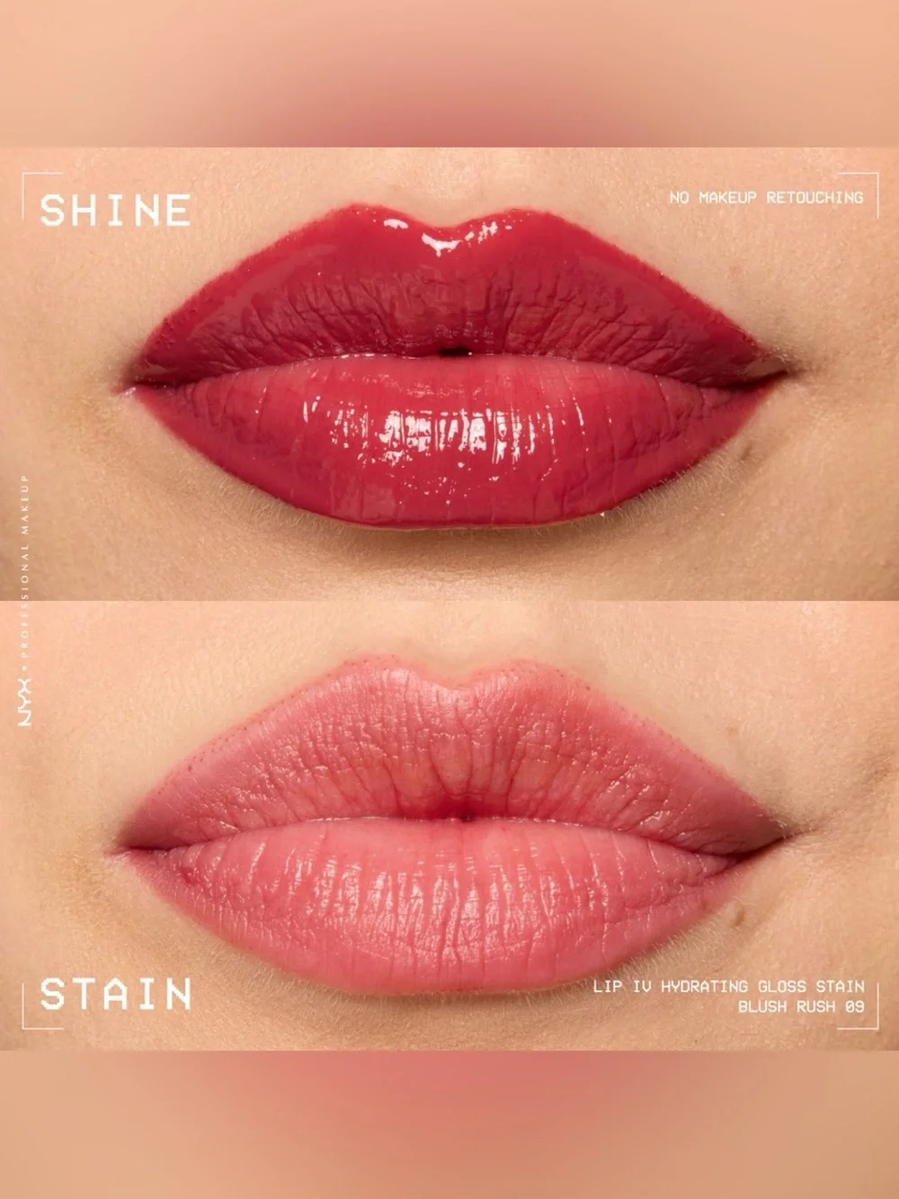 BUY NOW NYX Lip I.V. Hydrating Lip Gloss Stain - Blush Rush